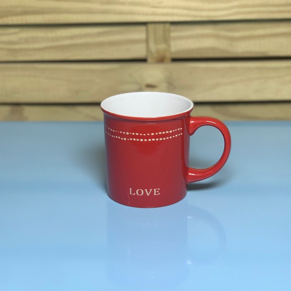 CANECA CERAMICA LOVELY VERMELHA 310ML 135592