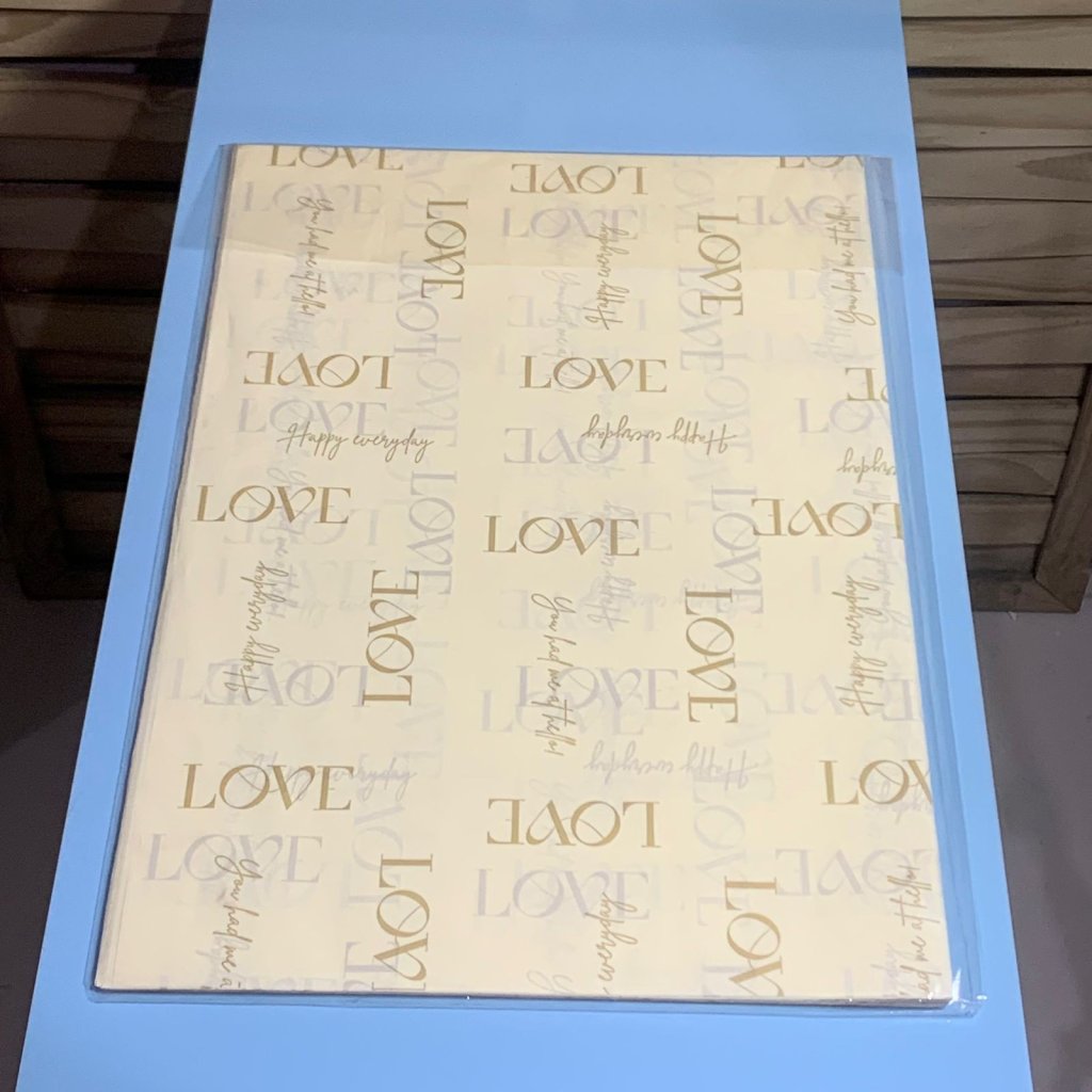 PAPEL DE SEDA DECORADA 50X70CM NEW LOVE MARFIM 50FLS 201177