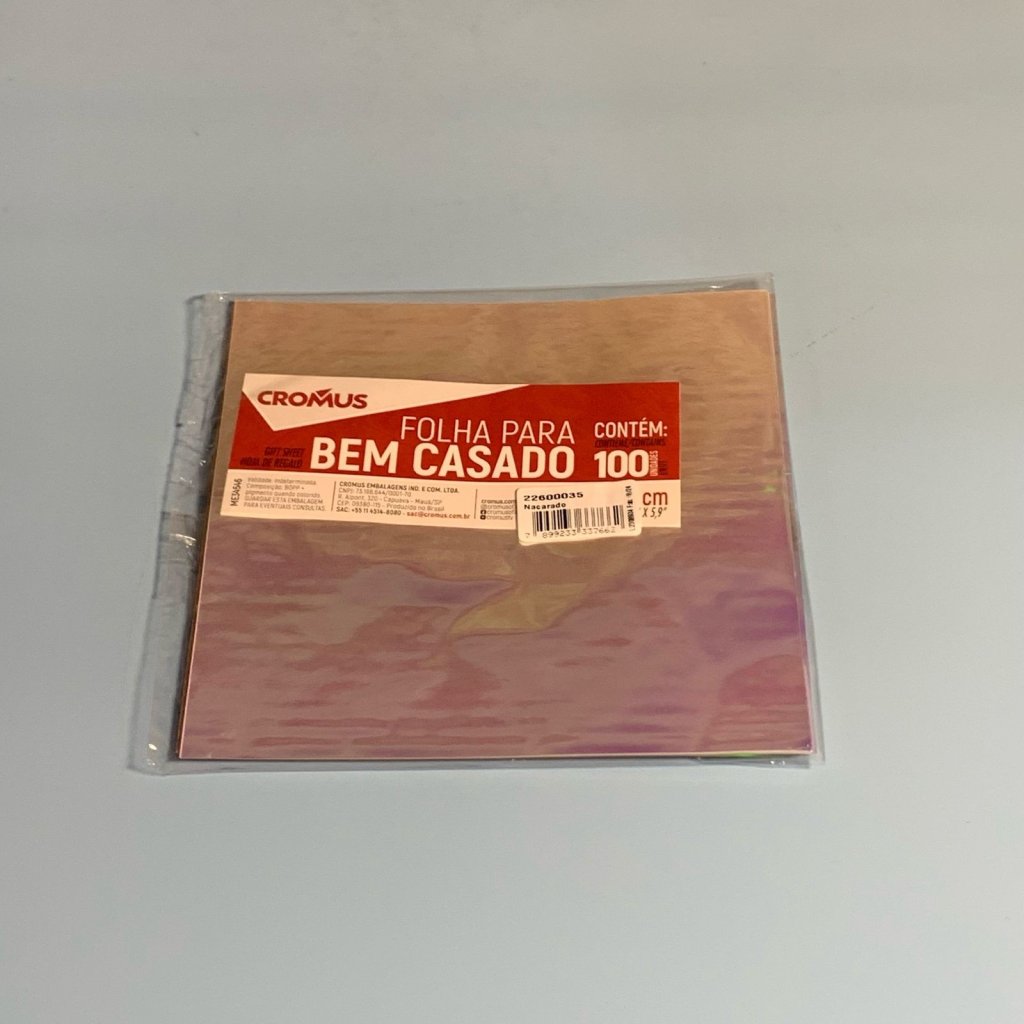 FOLHA NACARADO BEM CASADO 15X15 PT C/100UN 337662 22600035