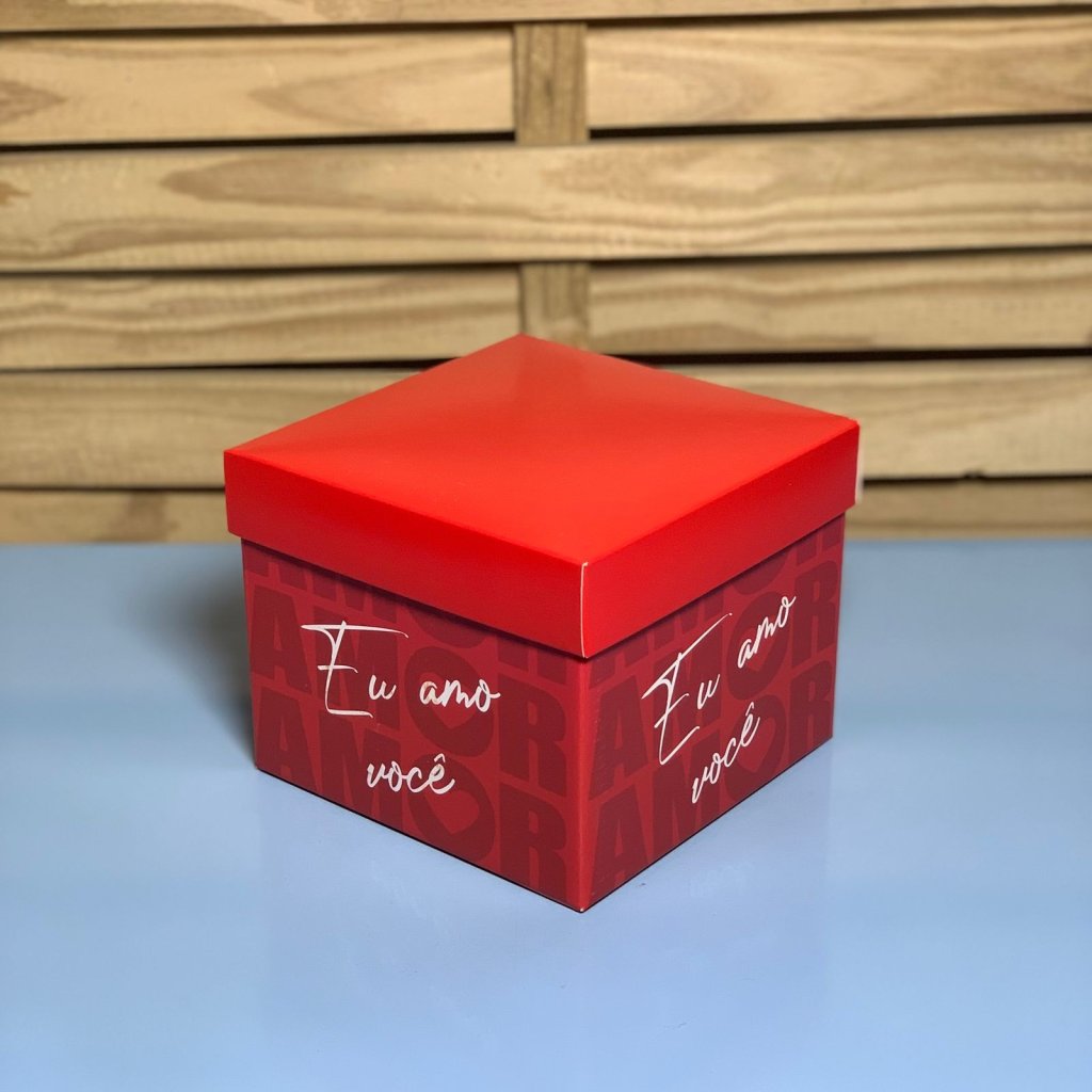 CAIXA ACOPLADA P ESTAMPA 03 EU AMO VC 15X15X12,5CM 120731
