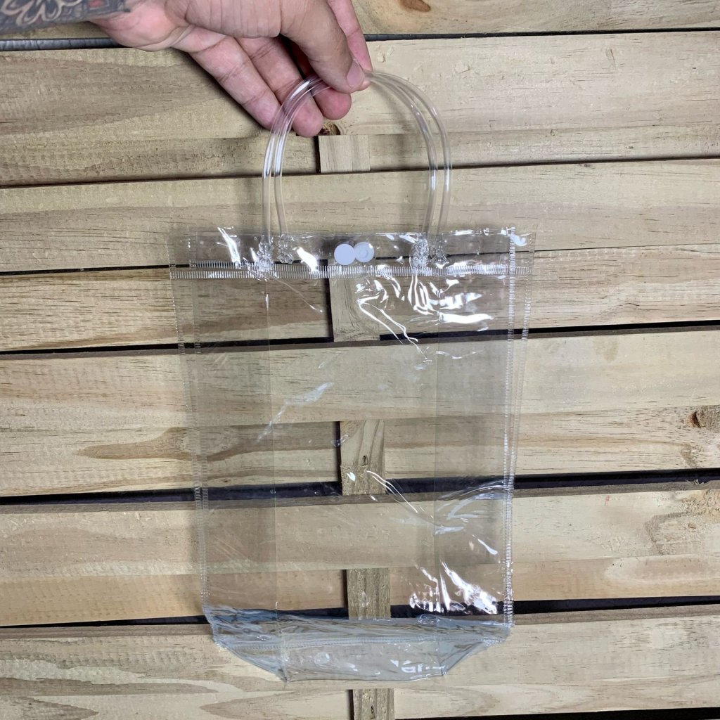 ENFEITE PLASTICO SACOLINHA CRISTAL 20X7X25CM 568846
