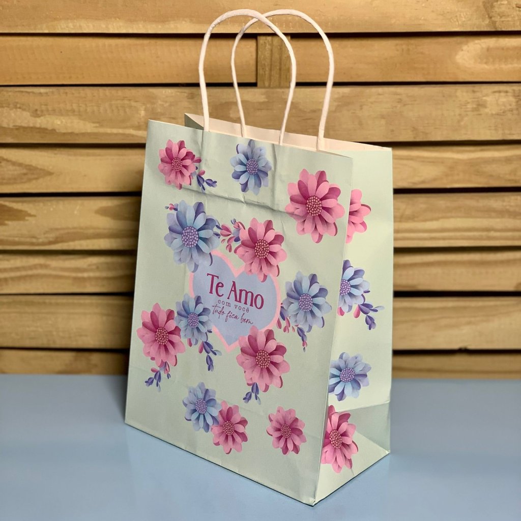 SACOLA PARA PRESENTE DE PAPEL 21X27X11CM 906274
