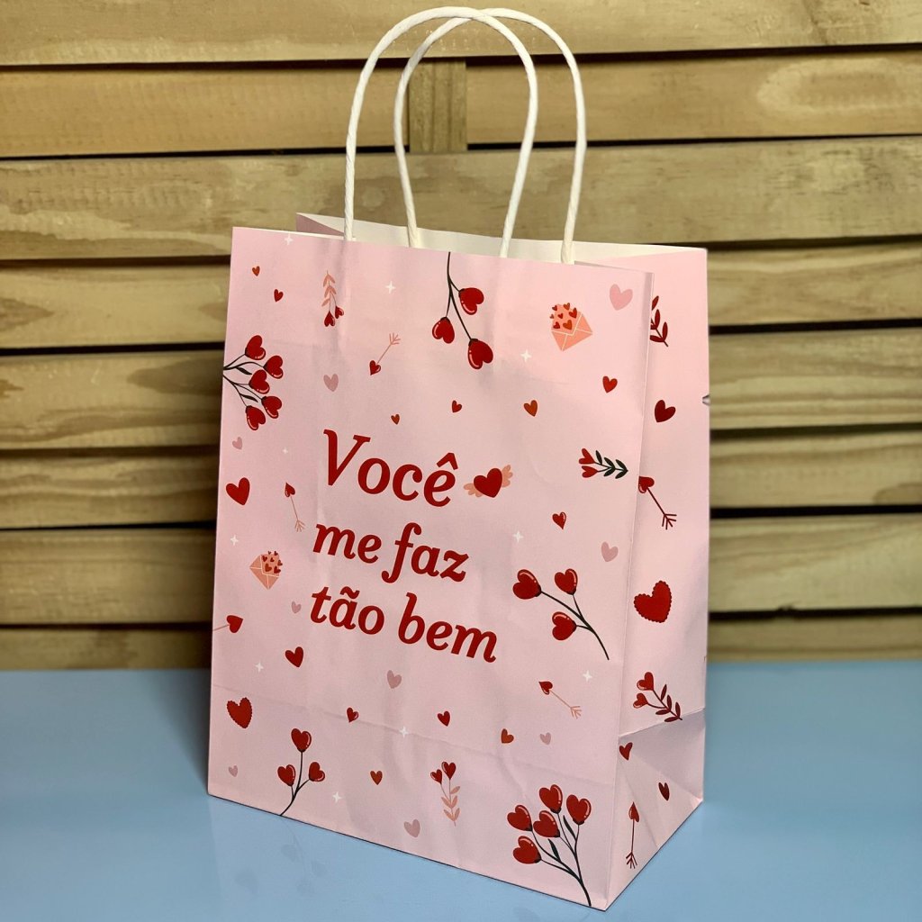 SACOLA PARA PRESENTE DE PAPEL 21X27X11CM 906281