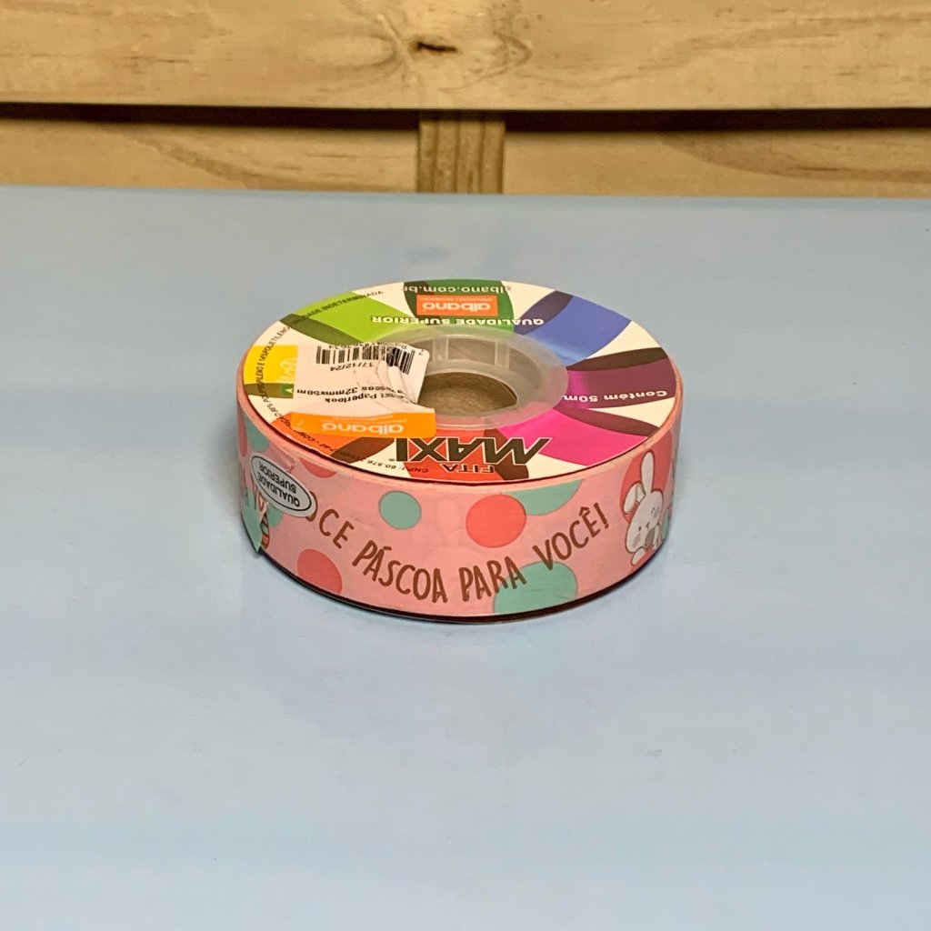 FITA MAXI PAPERLOOK DOCE PASCOA 32MMX50M ROSA 36363