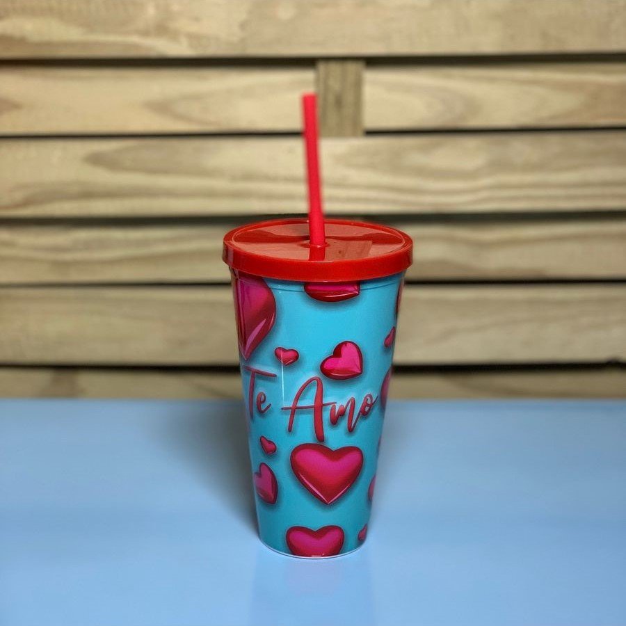 COPO DE PLASTICO 600ML LOVE 966111