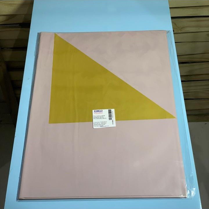 POLI DUPLA FACE METAL MALVA/OURO 49X59CM 40UN 202648