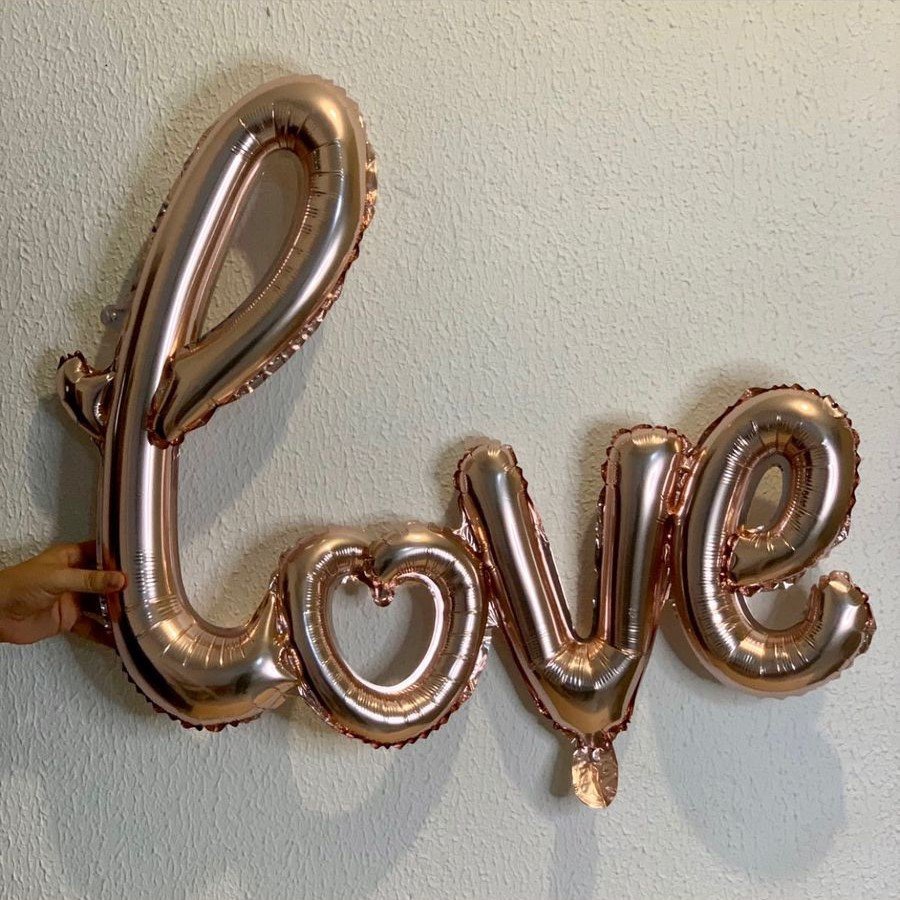 BALAO METALIZADO LOVE 60X75 ROSE/VERM 1580LD 236035