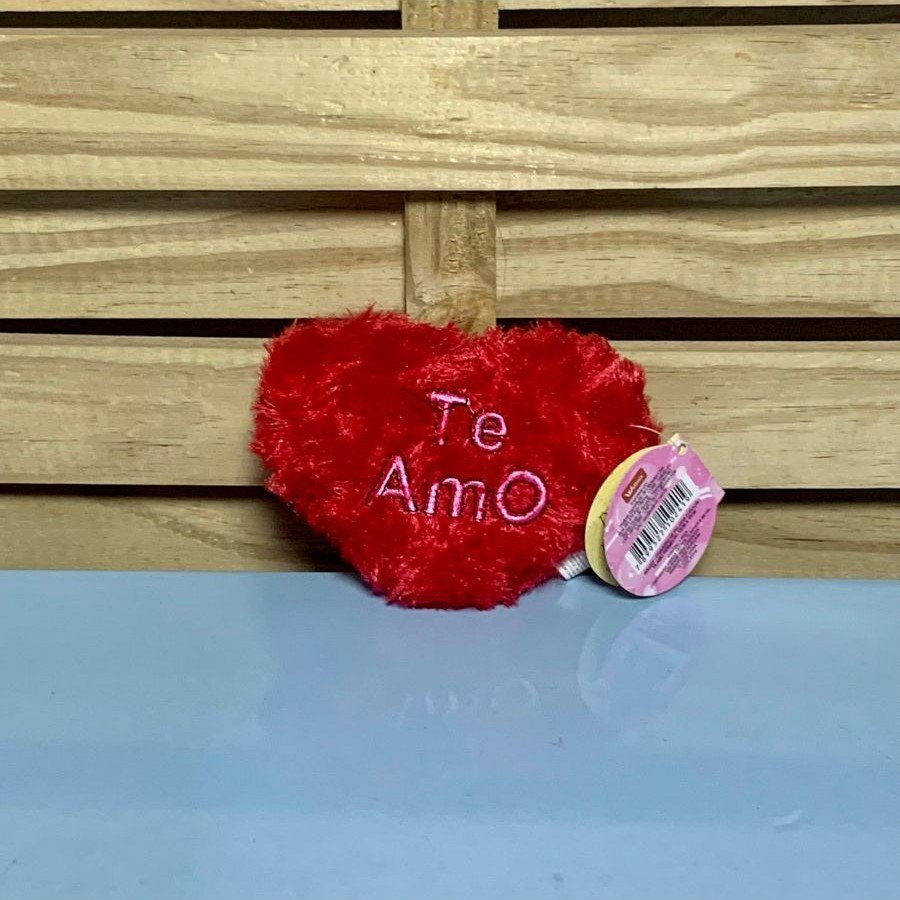 CHAVEIRO DE PELUCIA CORACAO TE AMO 12X10CM WX3207 102419