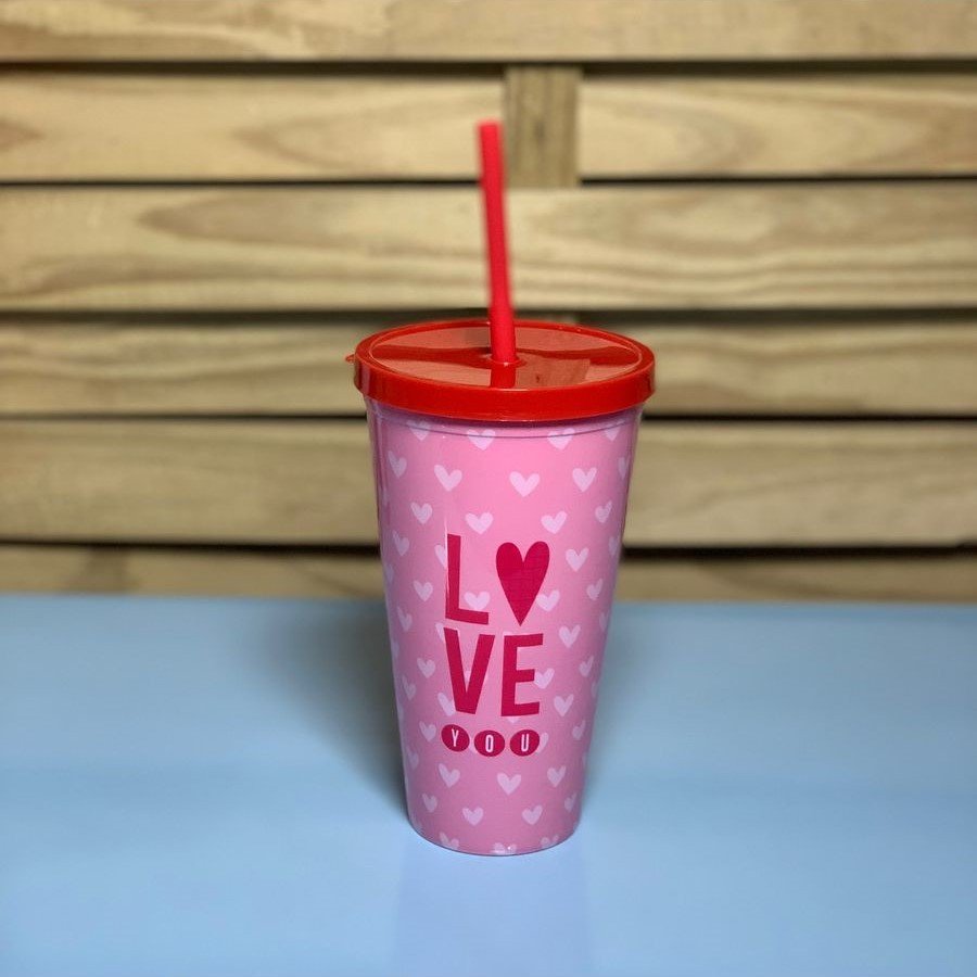COPO DE PLASTICO 600ML LOVE 966111
