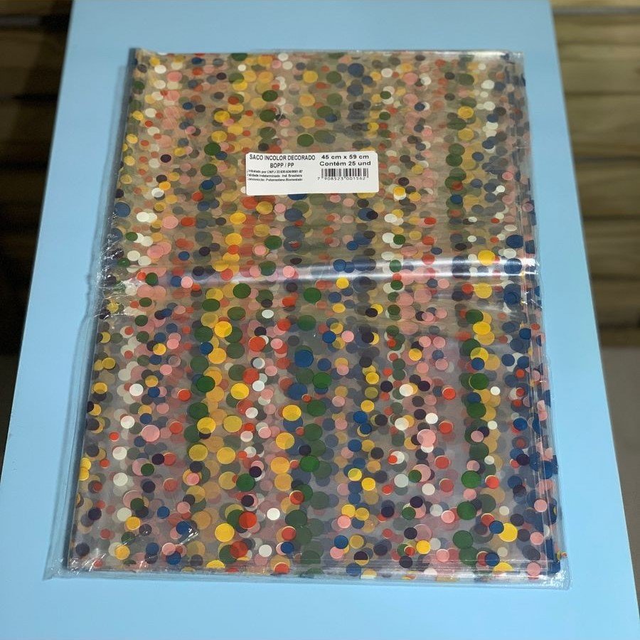 SACO INCOLOR DECORADO 45CMX59CM SORTIDO C/25UNI 001562
