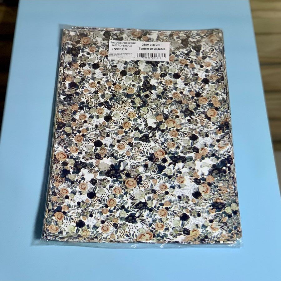 SACO ESTAMPADO 25CMX37CM FLORESCER C/50UNI 011615