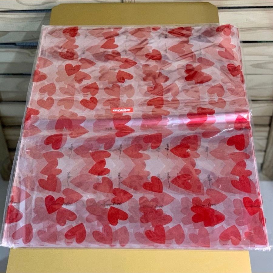 SACO TRANSP 45X59 CORACAO VERMELHO PT C/25UN 11200472 964167