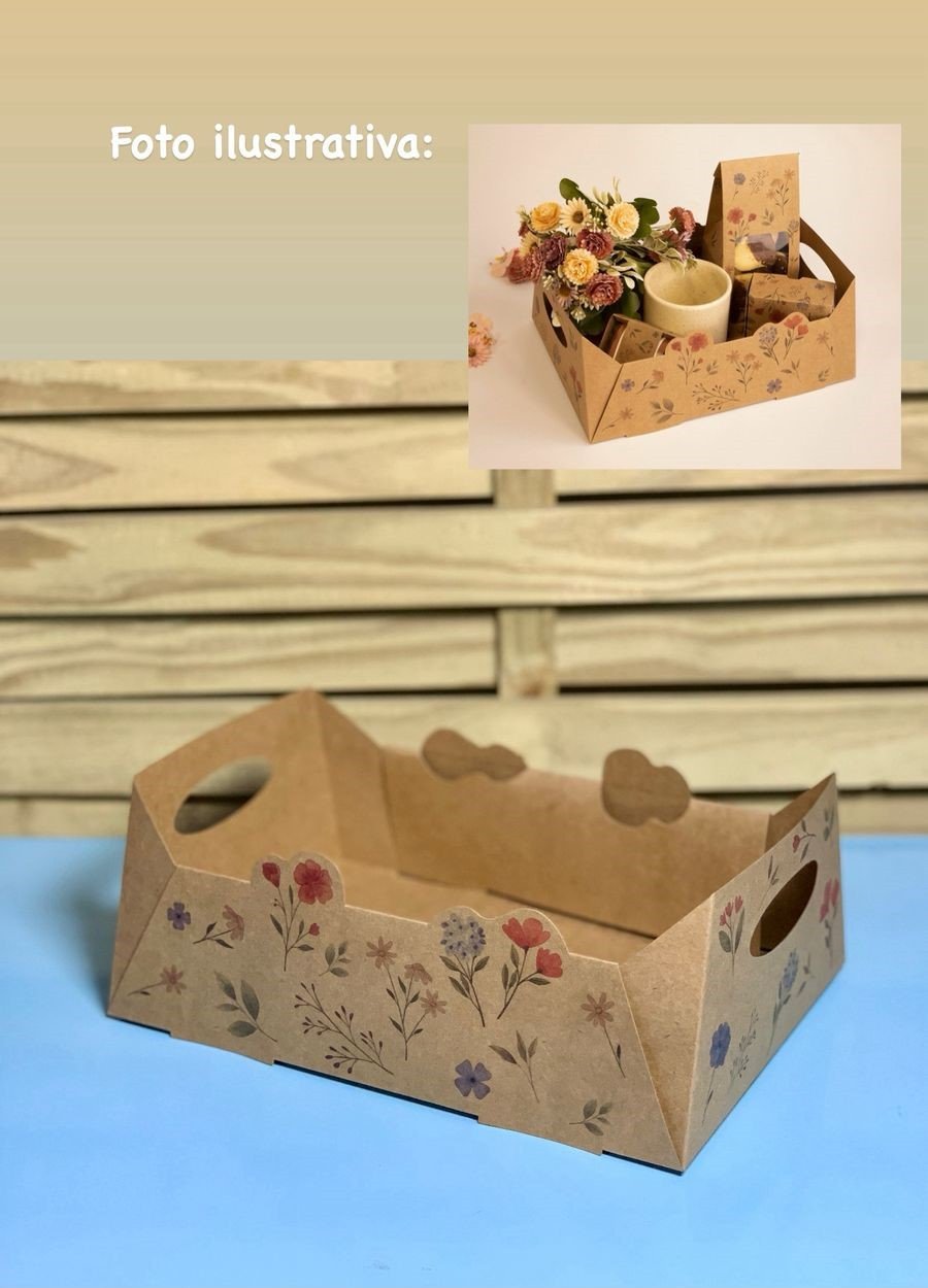 CESTA FLORAL FLORES D CAMPO KRAFT A104XL19,58XC27 C/5 140912