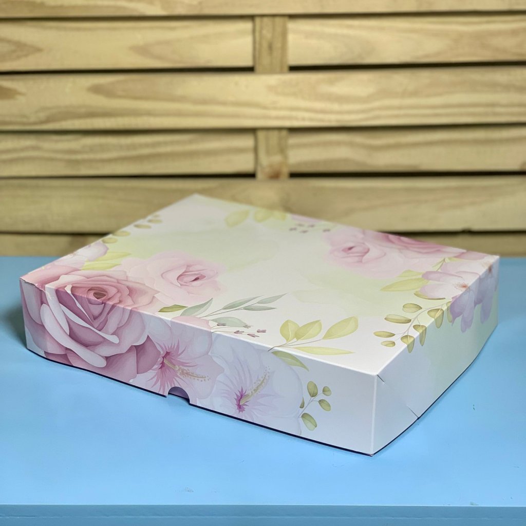 CAIXA PRESENTE TAMPA E FUNDO CONJ G ROSAS A6XC30XL24 141520