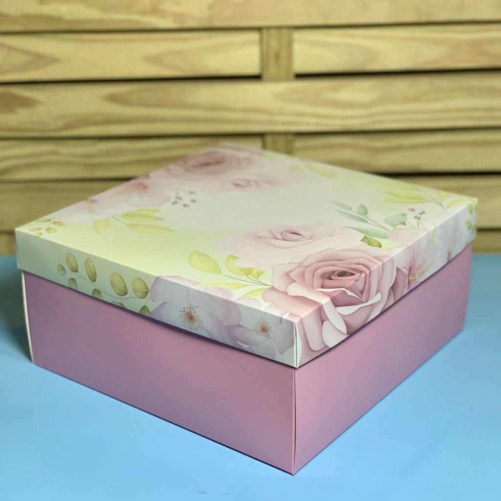 CAIXA PRESENTE QUADRADA C/TAMPA M ROSAS A12XC26XL26 141469