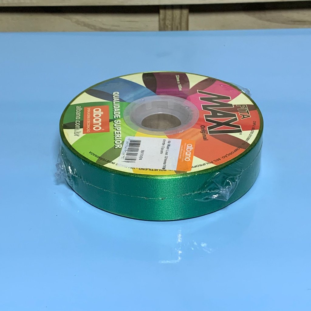 FITA MAXI LISO 32MMX100M VERDE ESCURO 31675