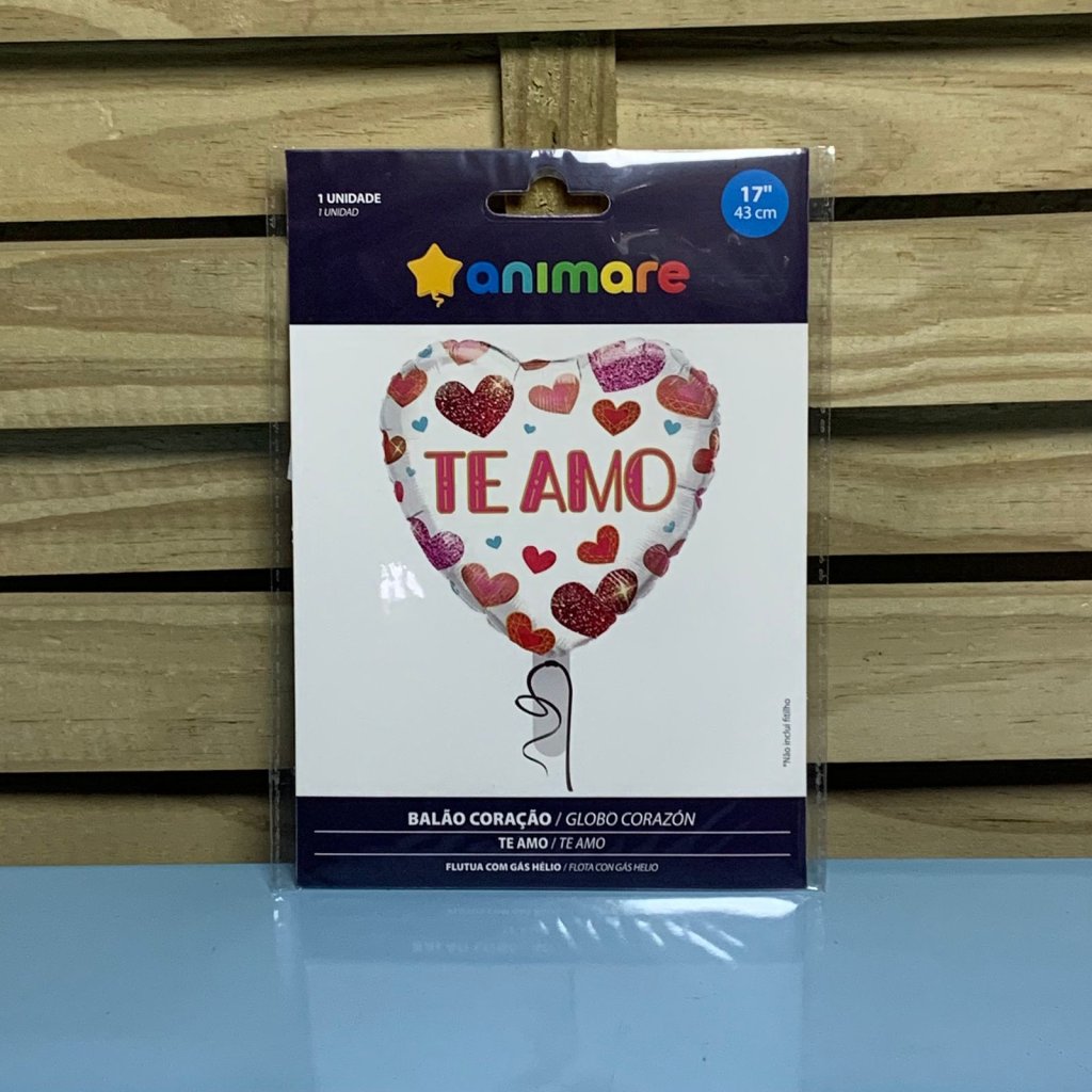 BALAO CORACAO 17 POL TE AMO S329 43CM 349173