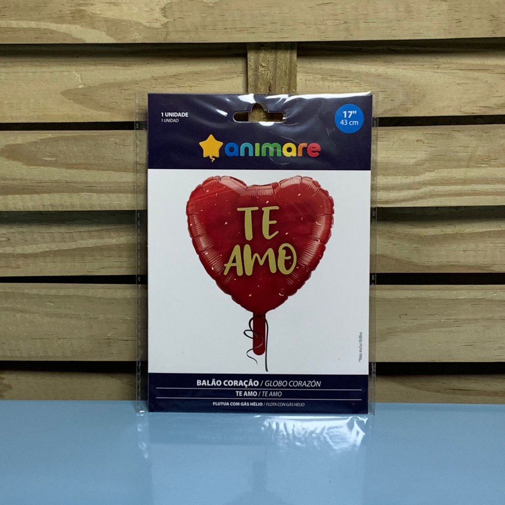 BALAO CORACAO 17 POL TE AMO S337 43CM 349159