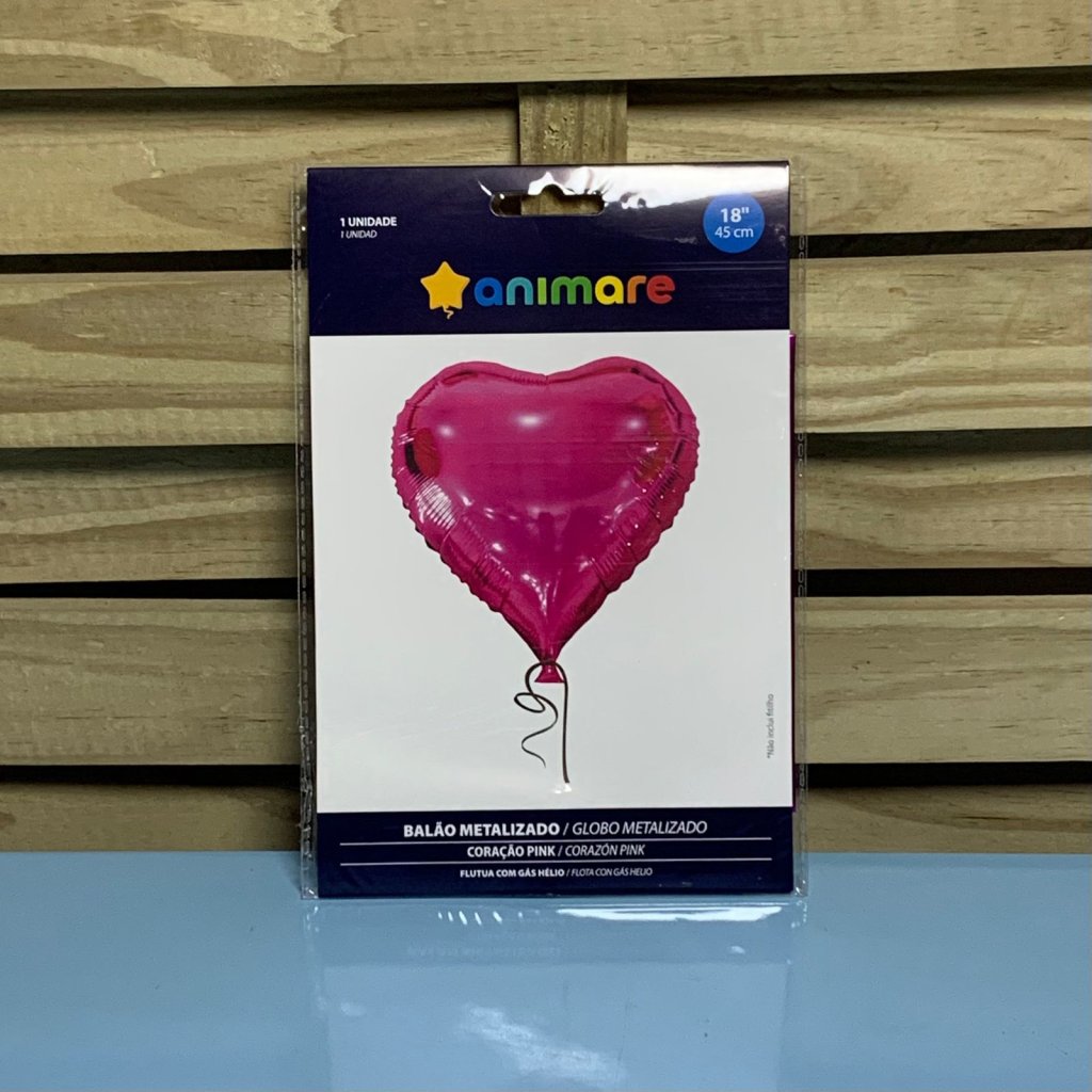BALAO CORACAO 18 POL PINK 45CM 349814