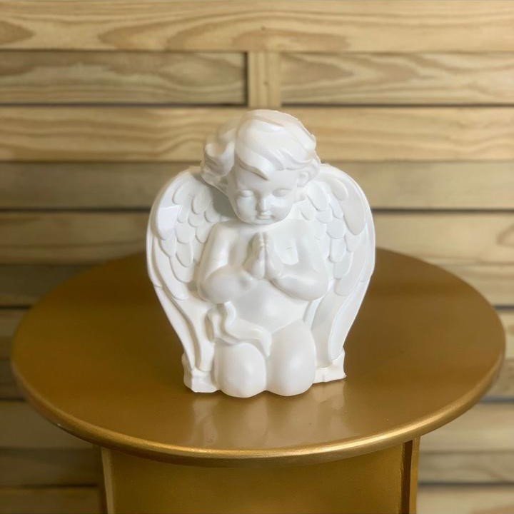 ANJO DECORATIVO BRANCO 19CM 107399