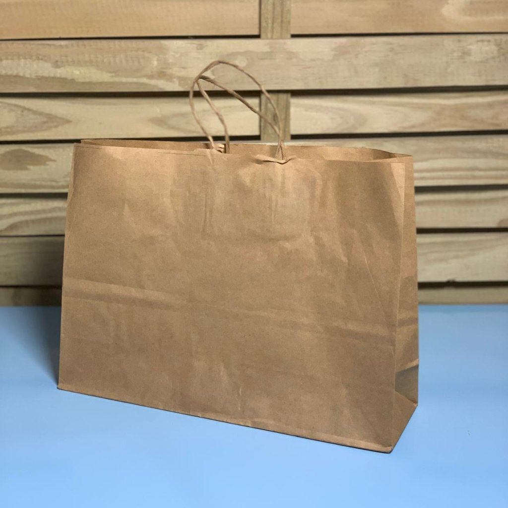 SACOLA PAPEL HORIZONTAL KRAFT M 30X9X22 14000734 363984