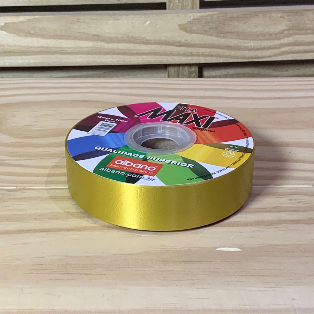 FITA MAXI LISO 32MMX100M OURO 31677