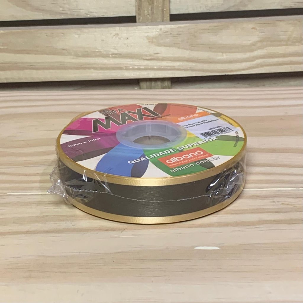 FITA MAXI FM 03D 32MMX100M PRETO/OURO 35268