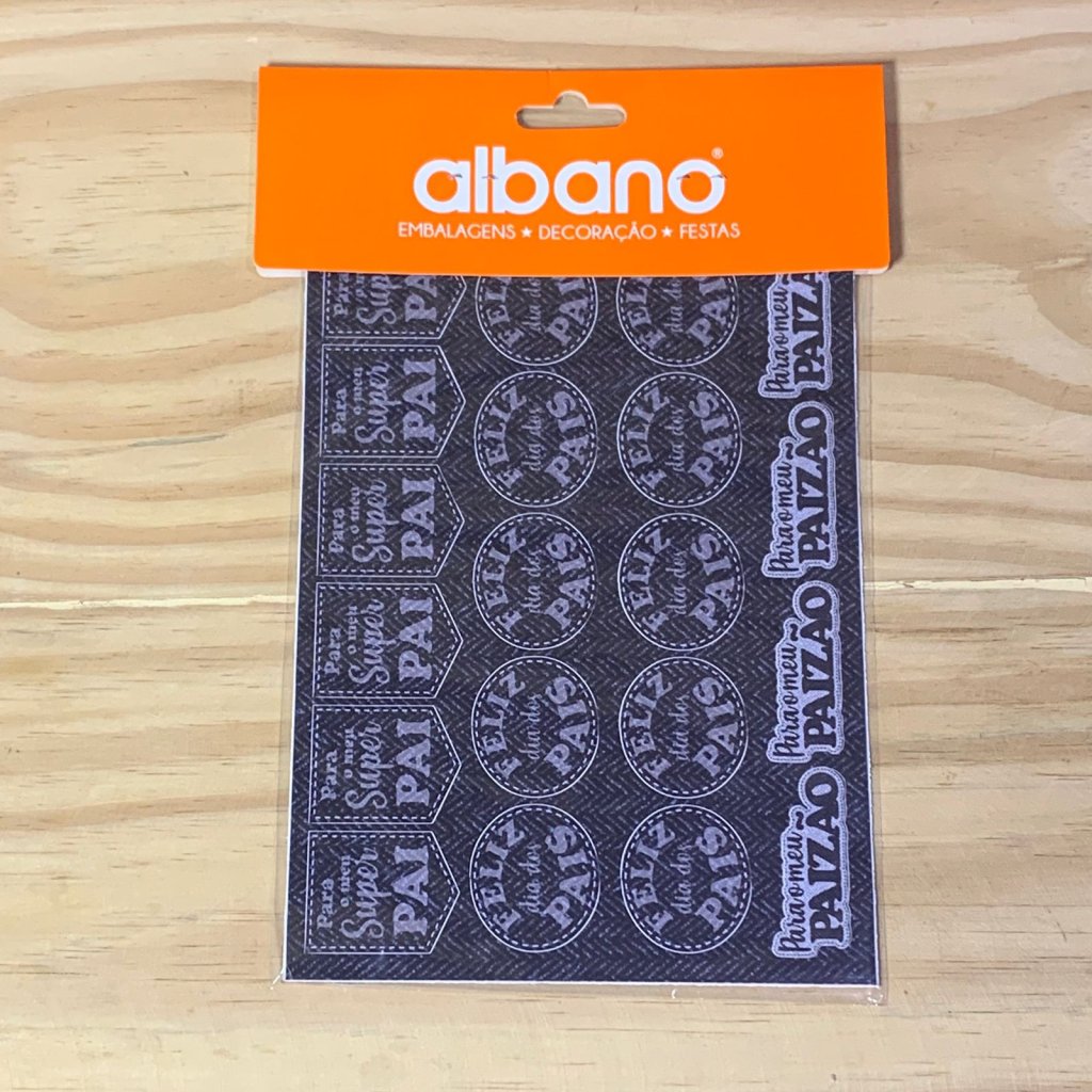 CARTELA DE ETIQUETA DIA DOS PAIS 2025 21CMX14,8CM 40PC 36911