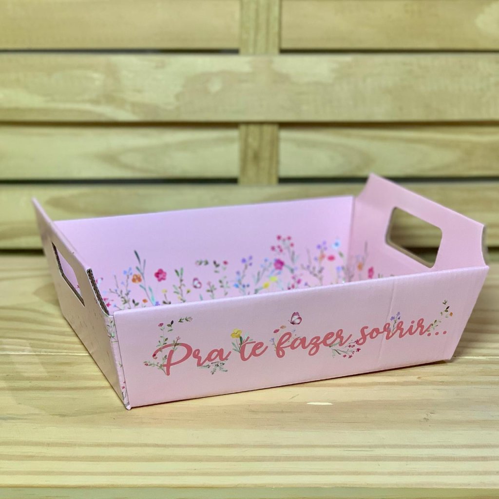 BANDEJA VINTAGE FLORIR 21CMX15CMX6,5CM ROSA 37159