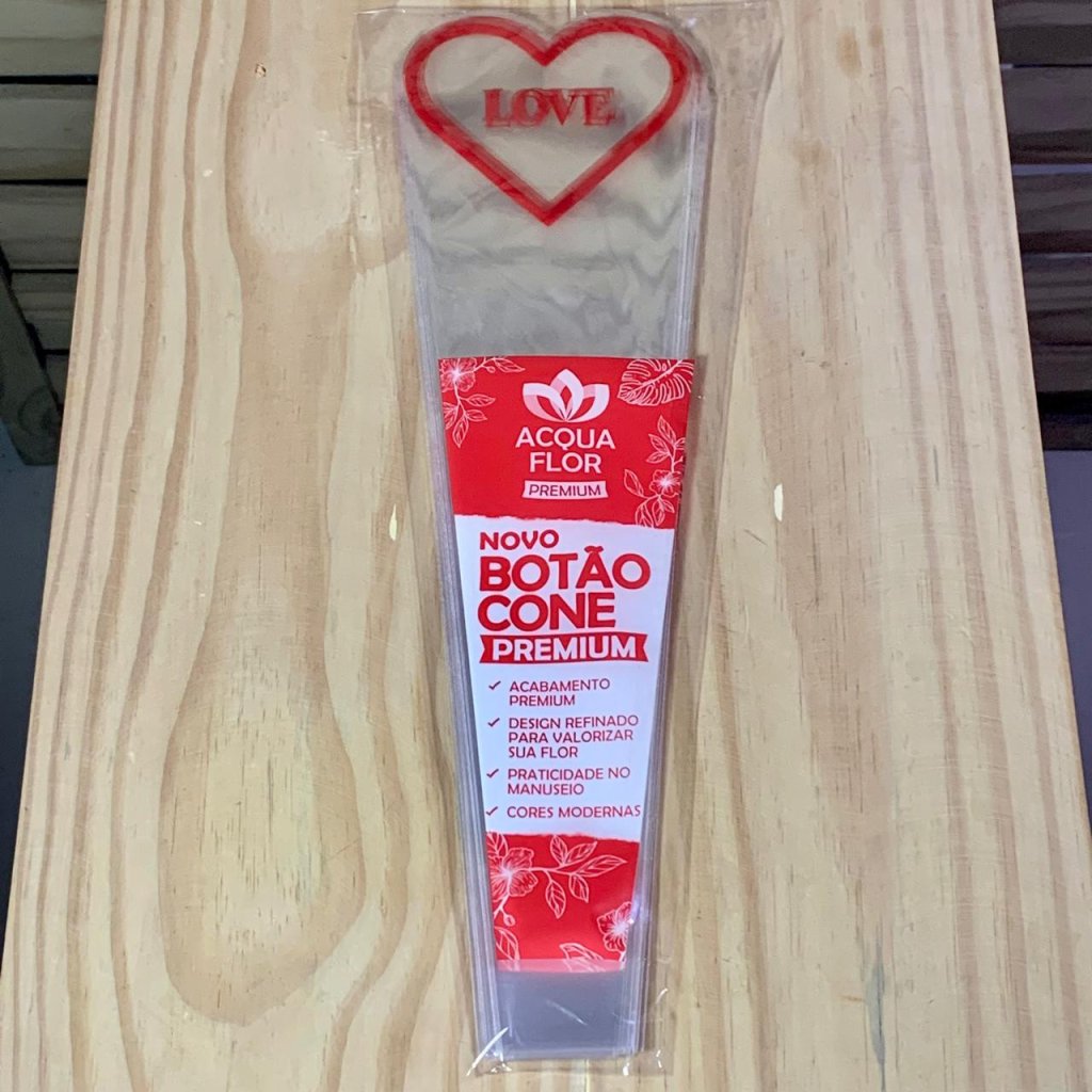 BOTAO CONE CRISTAL DEC CORAC LVE YOU C/50 44X12,5X4,5 158369
