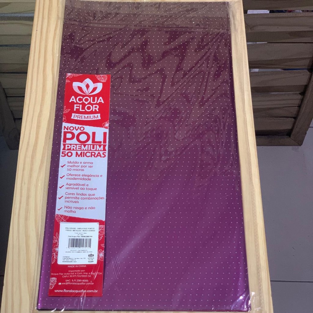 POLI SOLIDO DUPLA FACE PONTOS FOS/MET 58X58CM C/20FLS 157171