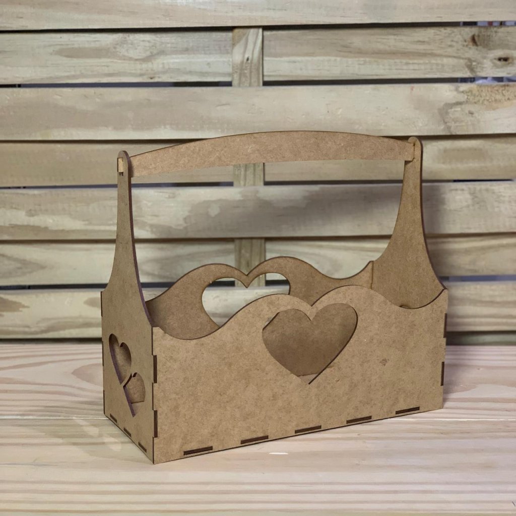 CAIXOTE MULT CORACOES 27X14X23CM MDF CRU 640931