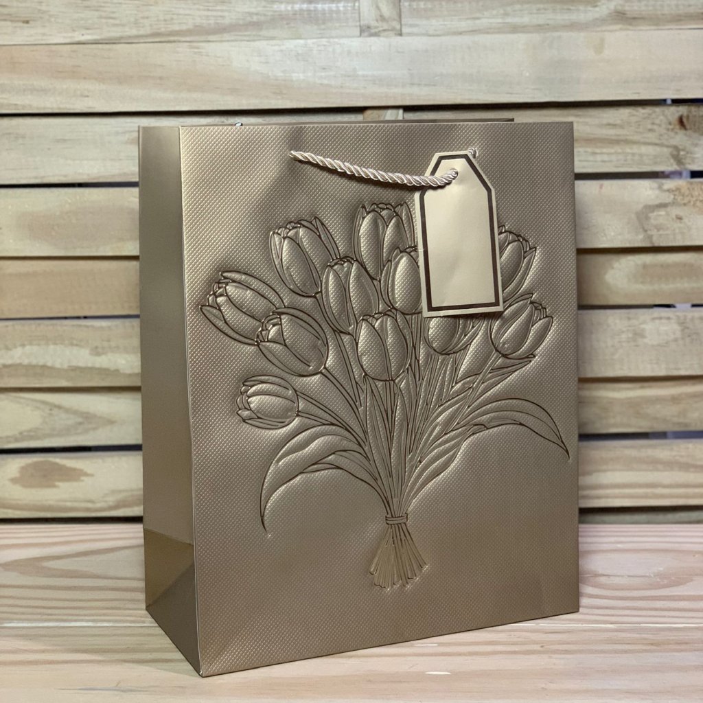 SACOLA PARA PRESENTE DE PAPEL 26X32X12CM 268849