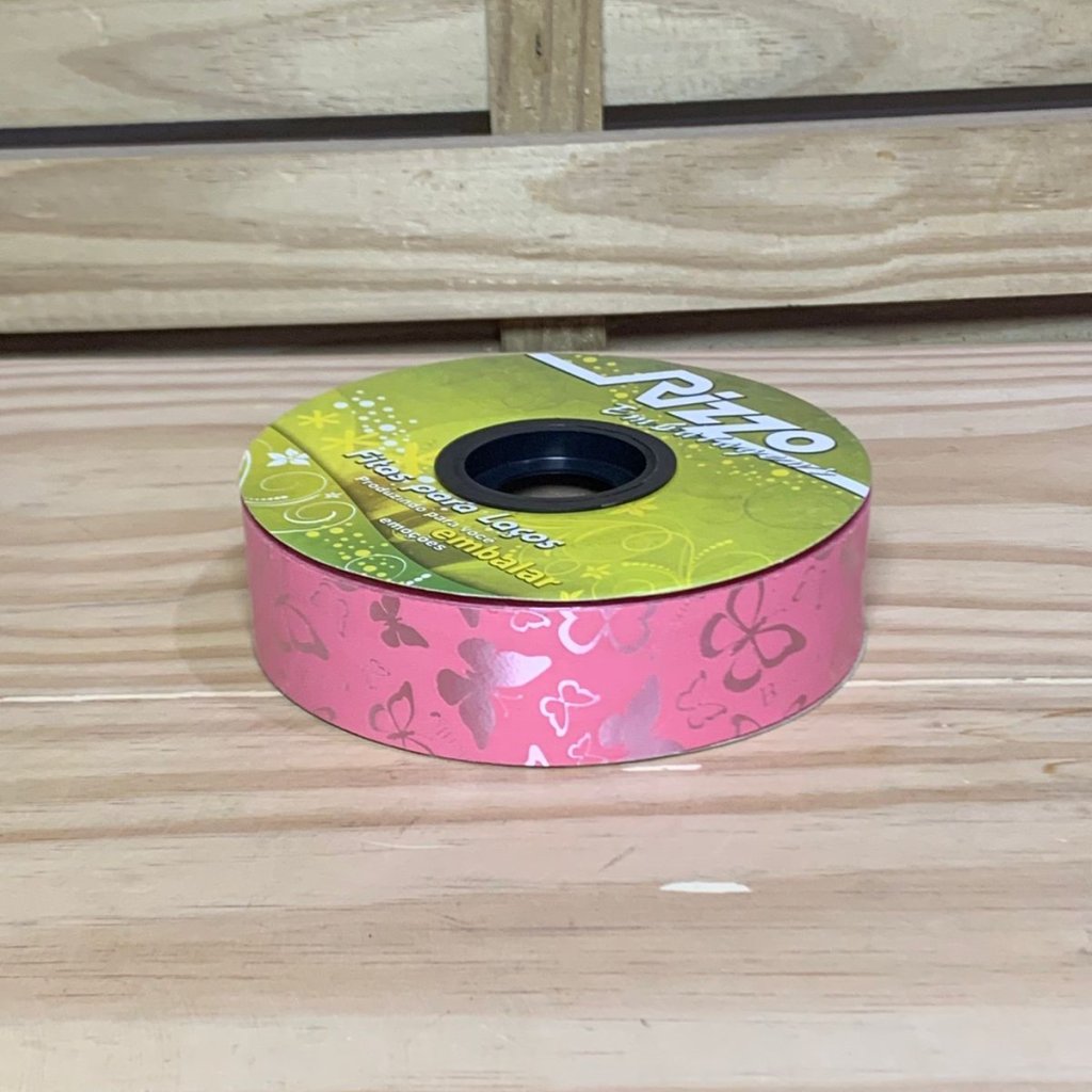 FITA PLASTICA 32MMX100M BUTTERFLY ROSA 008106