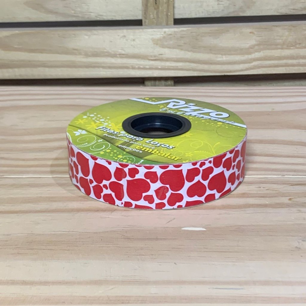 FITA PLASTICA 32MMX100M CORACAO VERMELHO 003781