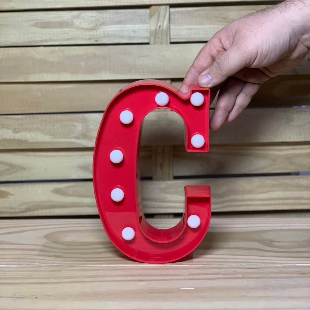 LETRA DE LED PLASTICO 22CM