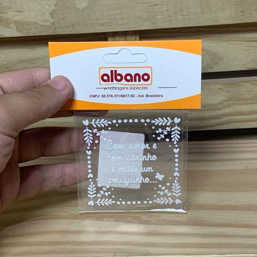 ETIQUETA ADESIVA MASCARADA ENCANTO 7,5CMX7,5CM BRANCO 37272