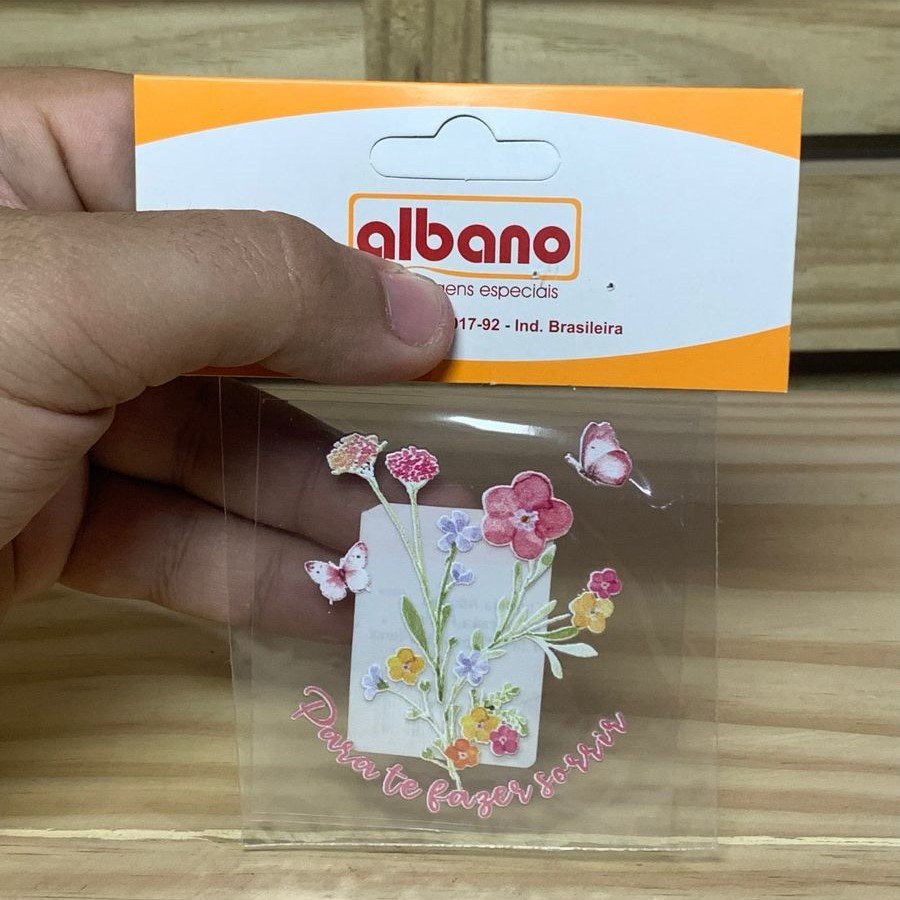 ETIQUETA ADESIVA MASCARADA FLORIR 7,5CMX7,5CM ROSA 37267