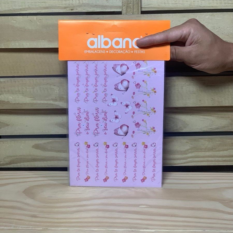CARTELA DE ETIQUETA FLORIR 21CMX14,8CM 50PCS PETALA 37220