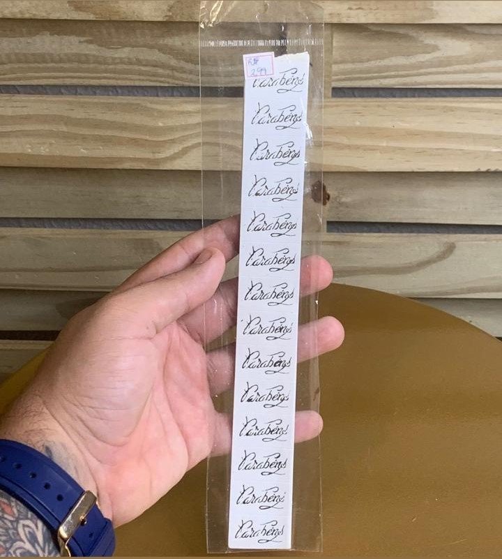 ETIQUETA PKP-12 PARABENS 1 C/ 100UN 020614