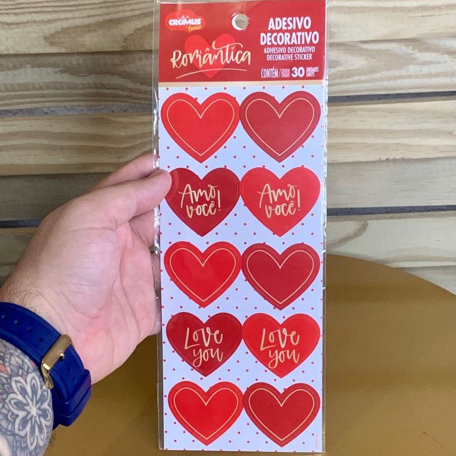 ADESIVO REDONDO ROMANTICA PT C/30 UN 173376 28110155