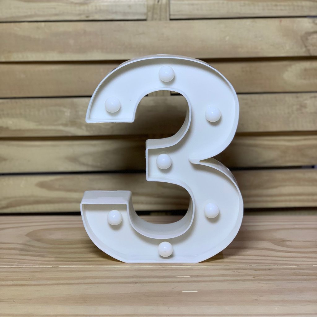 NUMERO DE LED PLASTICO 22CM