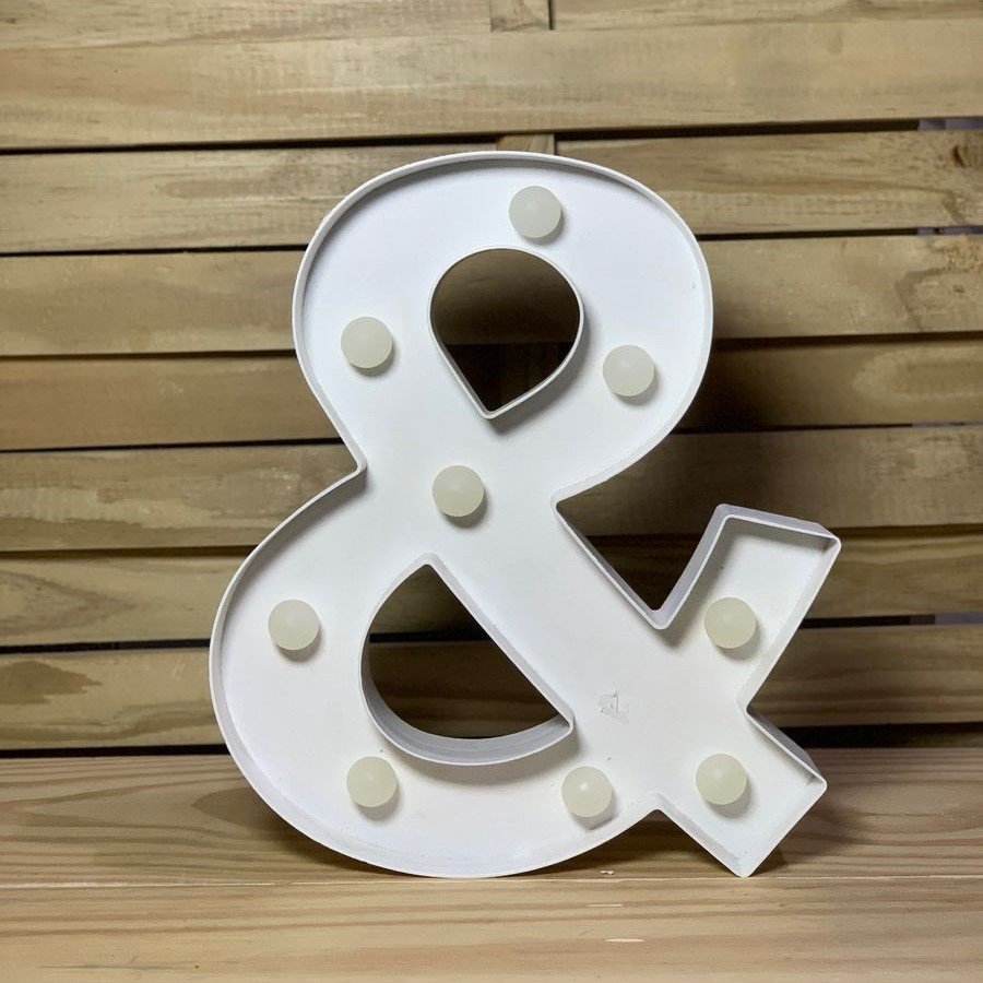 LETRA DE LED PLASTICO 22CM