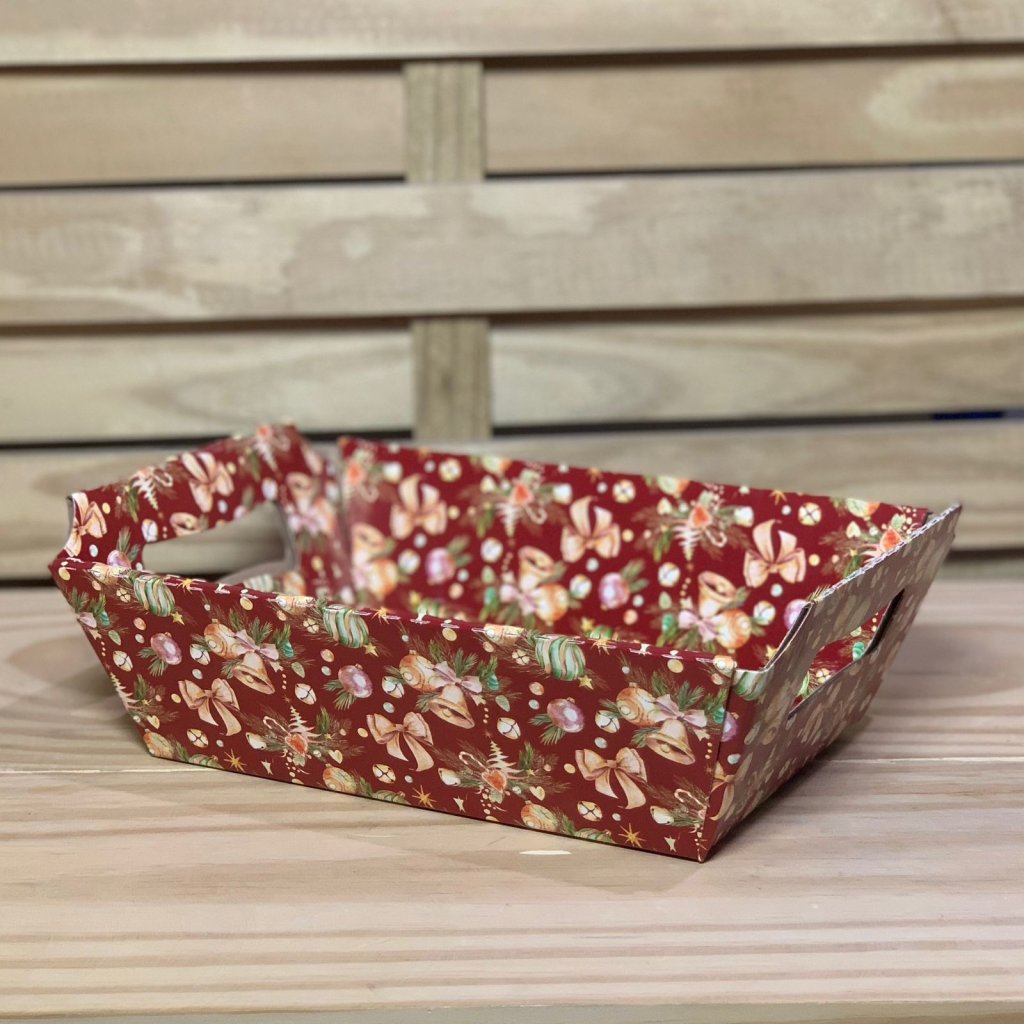 CESTA NOEL C/ALCA M ESTAMPA 02 22X17X7,5CM 125262