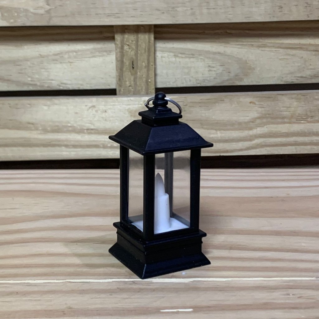 ENFEITE DECORATIVA COM LUZ 4,3X9CM PRETO/BRANCO 290754