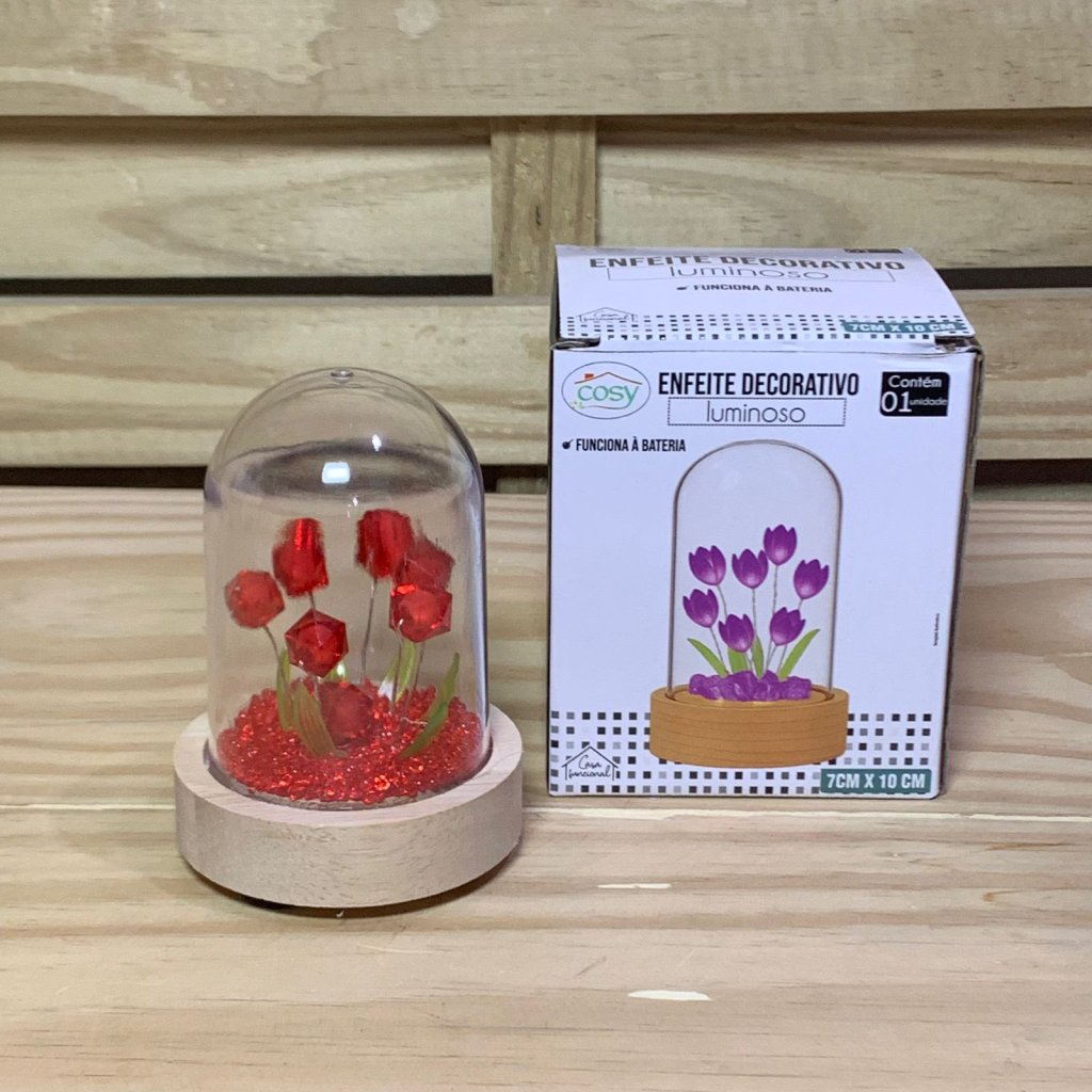ENFEITE DECORATIVO DE VIDRO 7X10CM 355265