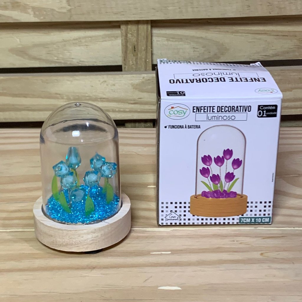 ENFEITE DECORATIVO DE VIDRO 7X10CM 355265