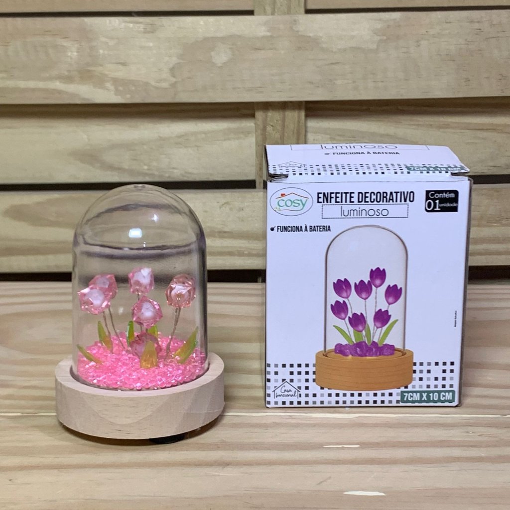 ENFEITE DECORATIVO DE VIDRO 7X10CM 355265
