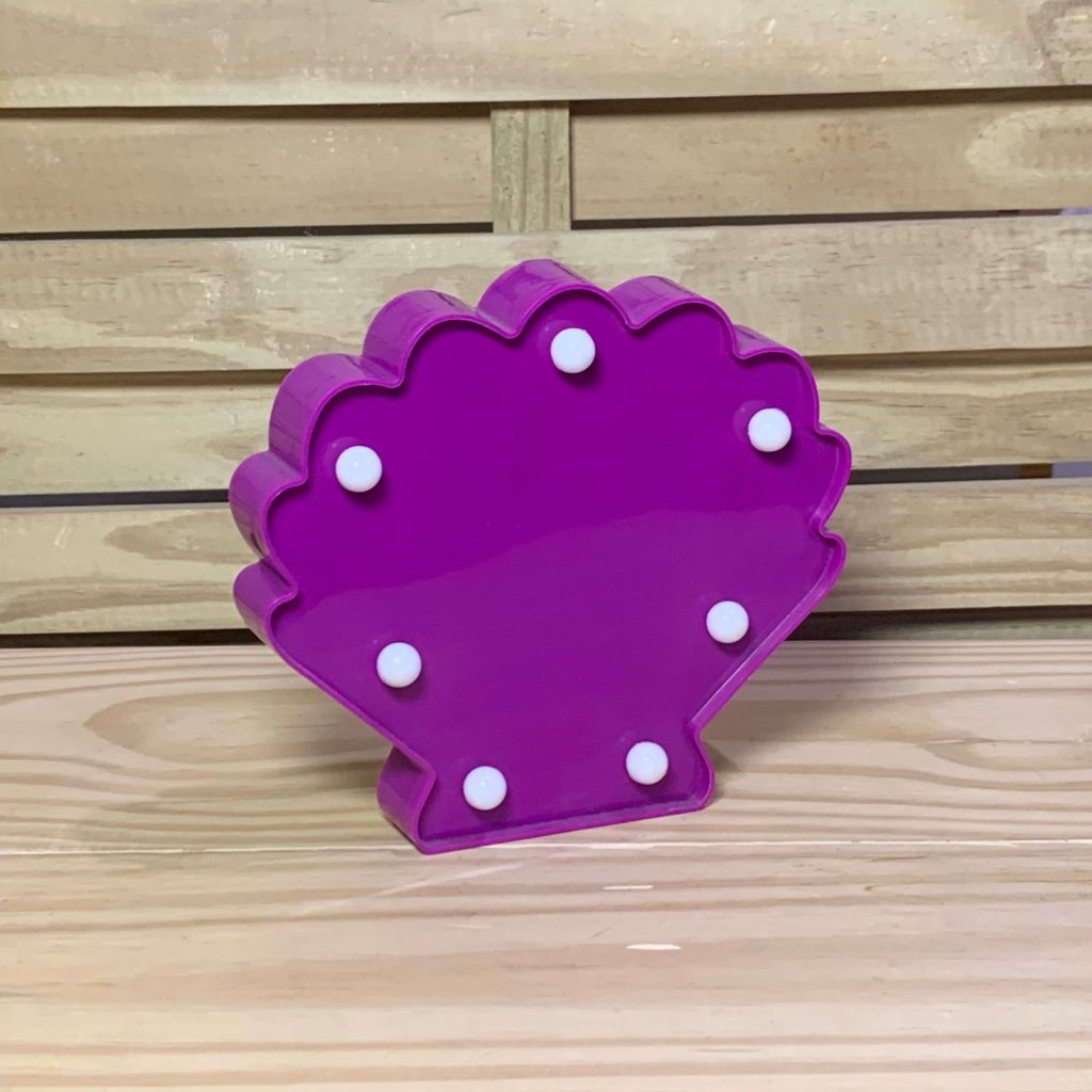 CONCHA LUMINOSA LED LILAS 17X20CM 12283 104017