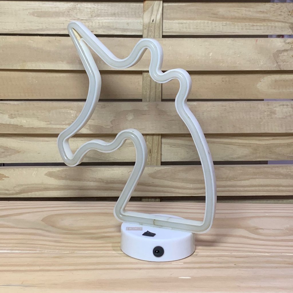 SILHUETA DE LED UNICORNIO BRANCO 29X10X30,5 29001834
